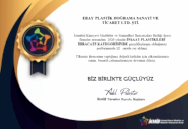 2020 İKMİB Ödüllerinde Eray Plastik’e İki Farklı Kategoride Derece